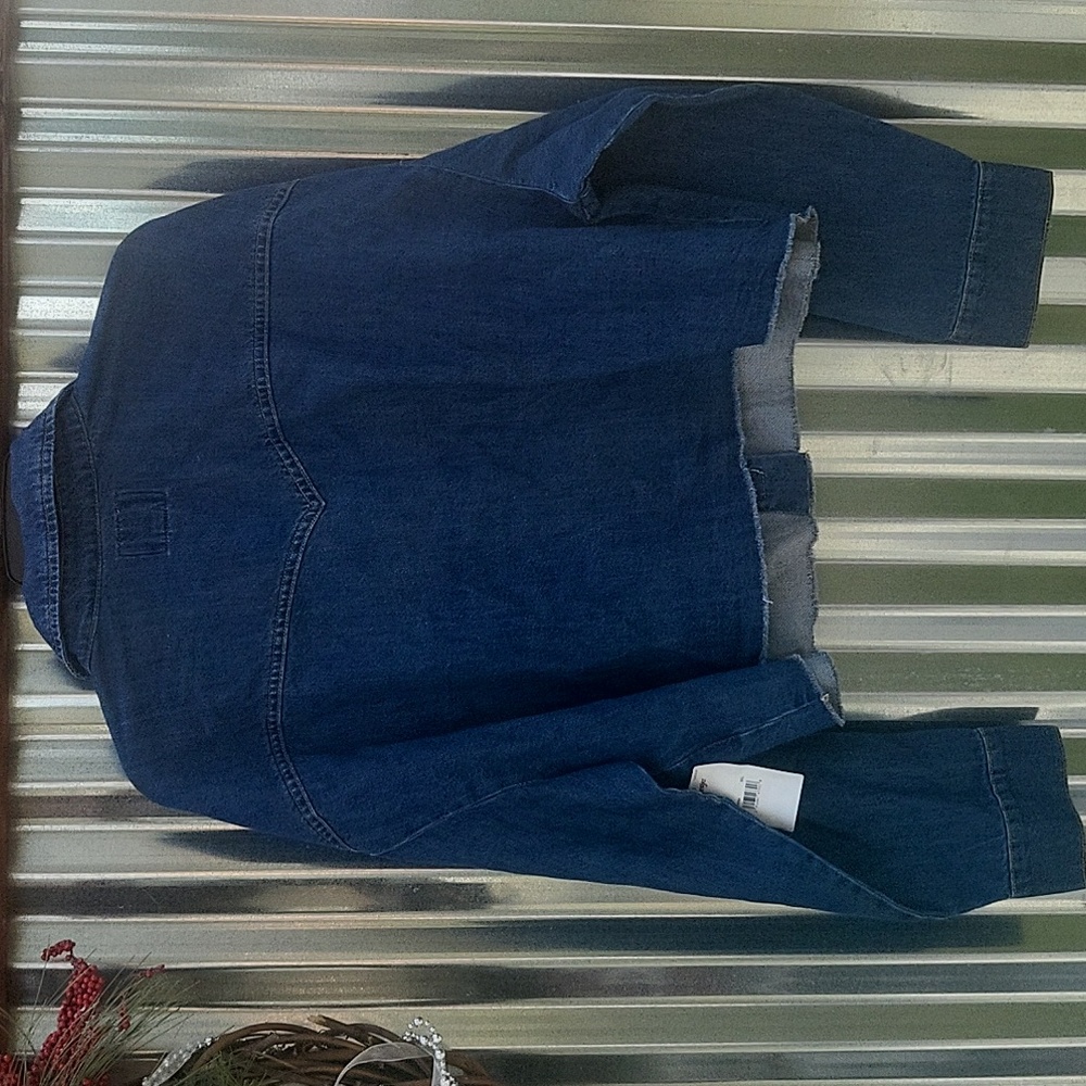 Wrangler 4 button long sleeve lightweight denim jacket chest pockets XXL… - Picture 7 of 7